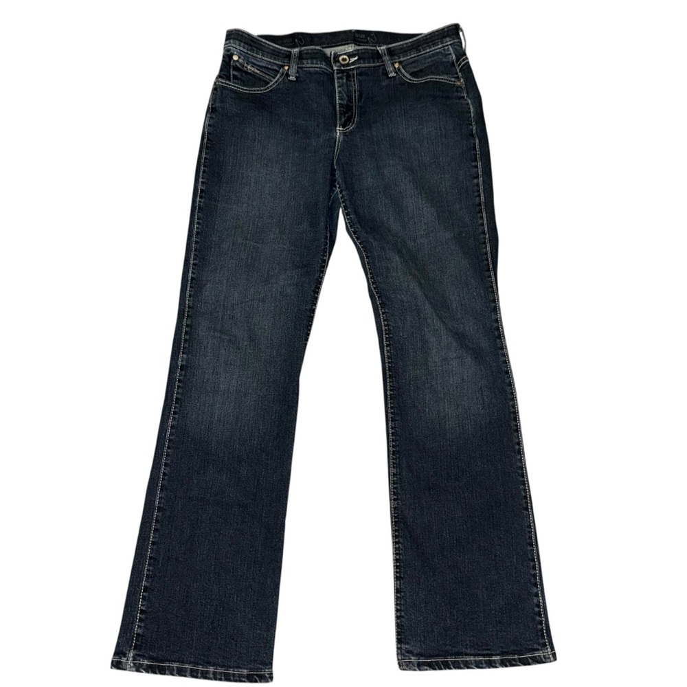 Wrangler Q Baby Bootcut Jeans 9/10x32 Dark Wash Western Mid Rise Flare